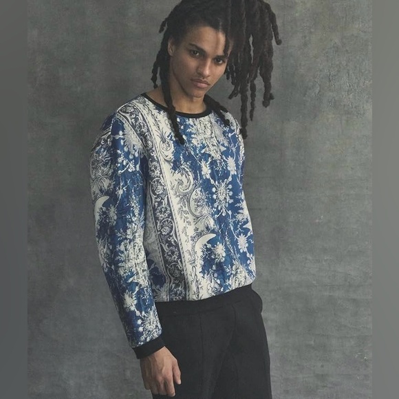 GARYGRAHAM422 XXL XL L Unisex Fleece Lined Patched Seeatshirt • Floral Print - Picture 10 of 12